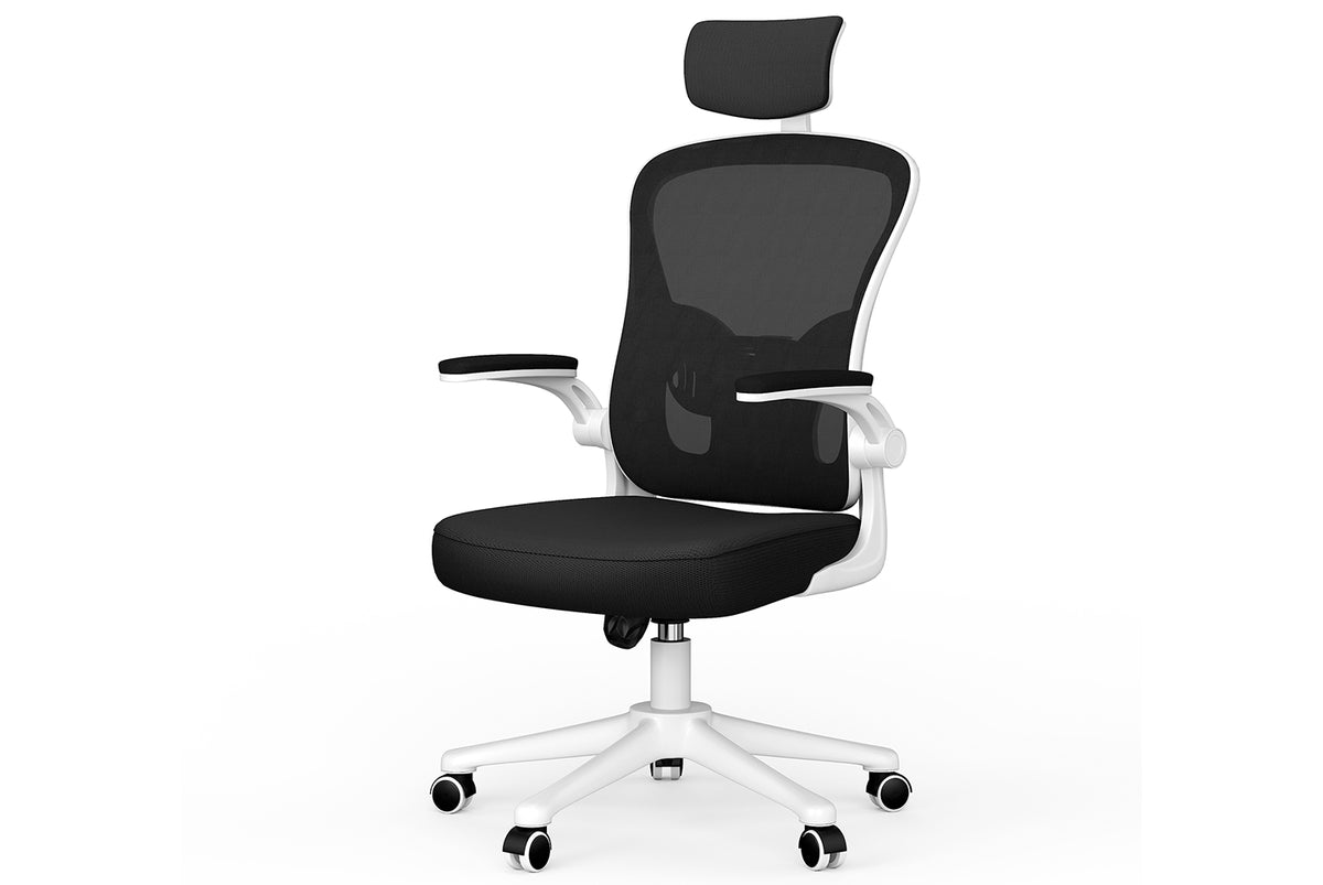 Chaise de Bureau - Fauteuil de Bureau ergonomique avec support lombaire &  accoudoirs & Appuie-tête réglables, Fauteuil d'ordinateur pivotant à haut