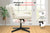 Chaise de Bureau Ergonomique à Pieds Croisés Chaise de Bureau Large Sans Bras avec Support Dorsal pour la Maison, le Bureau et la Chambre à Coucher