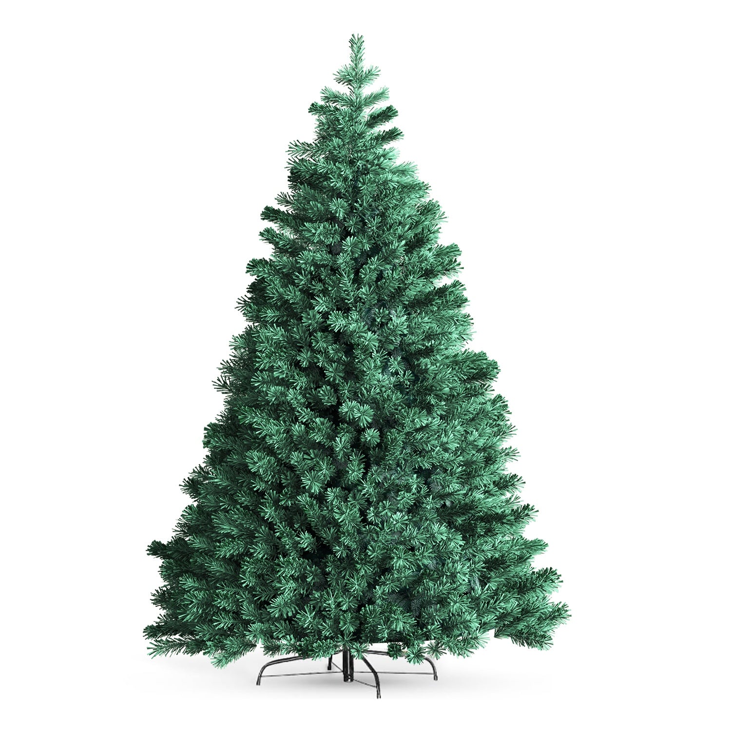 Sapin de Noël Artificiel, Sapin Pliable Floqué avec Support en Métal