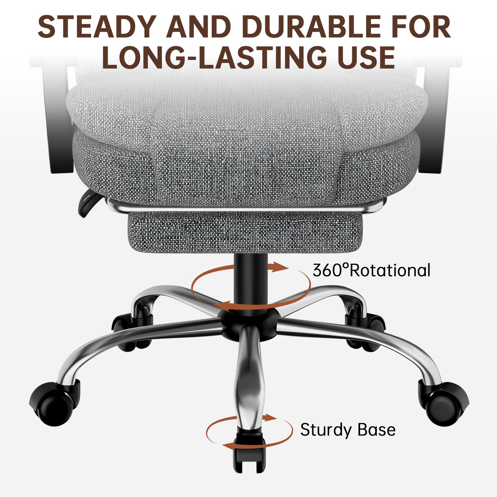 Chaise de bureau ergonomique en cuir de haute qualité avec fonction inclinable pour le bureau à domicile