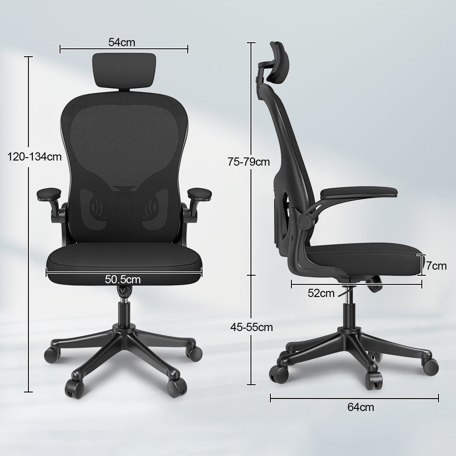 Chaise de Bureau, Siege de Bureau Ergonomique avec Support Lombaire et accoudoir réglable, Fauteuil de Bureau d'une capacité maximale de 150 kg