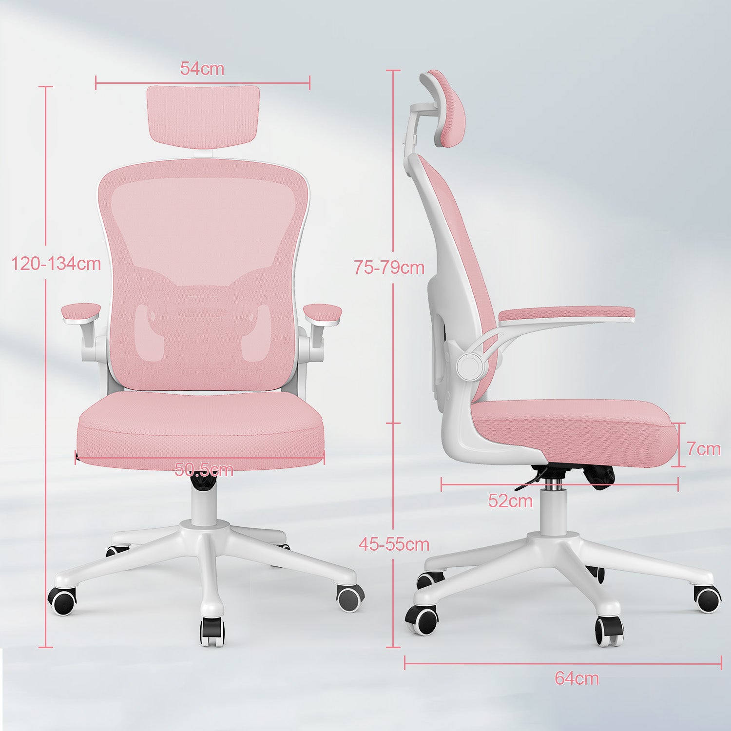 Chaise de Bureau, Siege de Bureau Ergonomique avec Support Lombaire et accoudoir réglable, Fauteuil de Bureau d'une capacité maximale de 150 kg