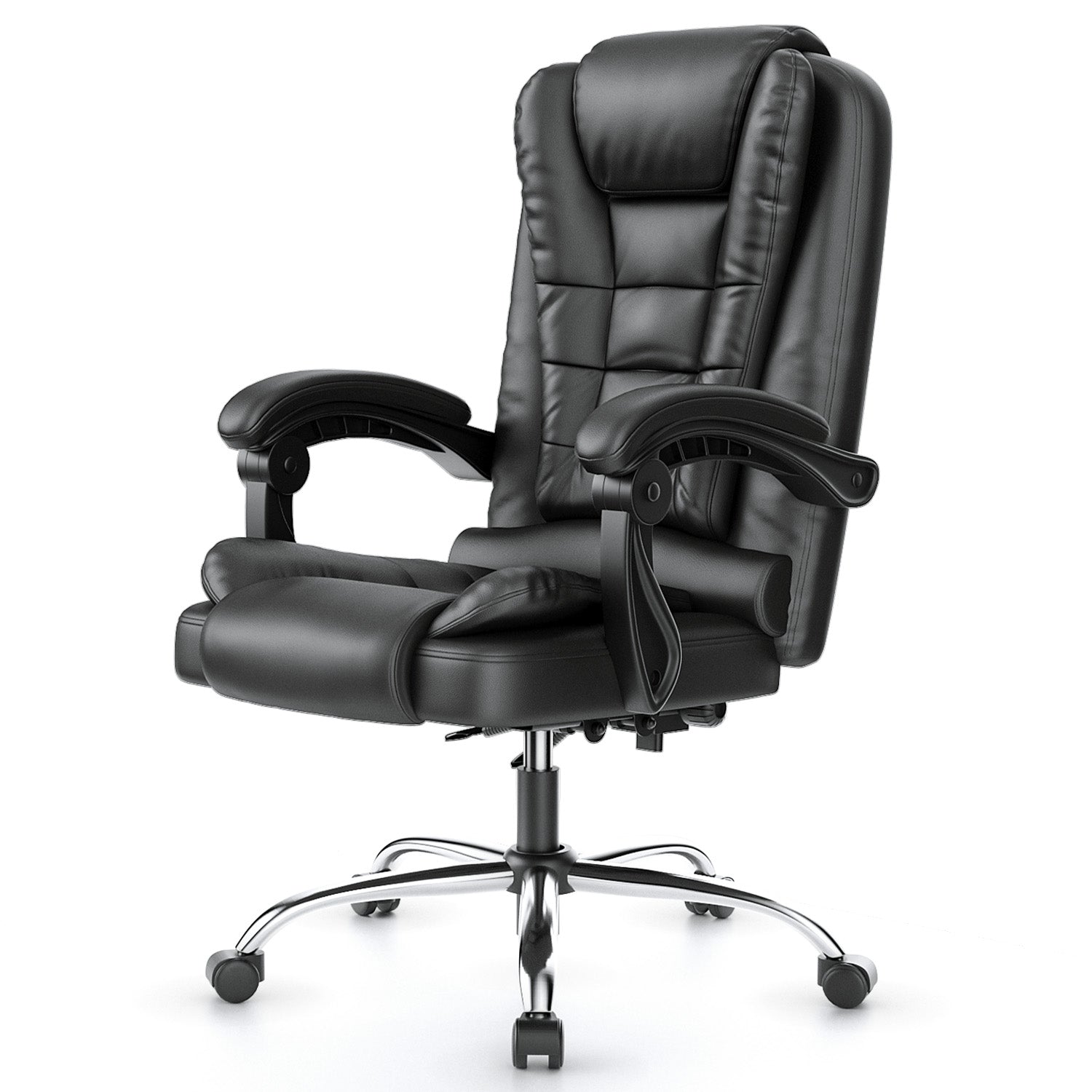 Chaise de bureau ergonomique en cuir de haute qualité avec fonction inclinable pour le bureau à domicile