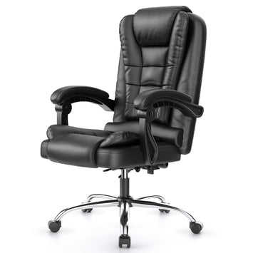 Chaise de bureau ergonomique en cuir de haute qualité avec fonction inclinable pour le bureau à domicile