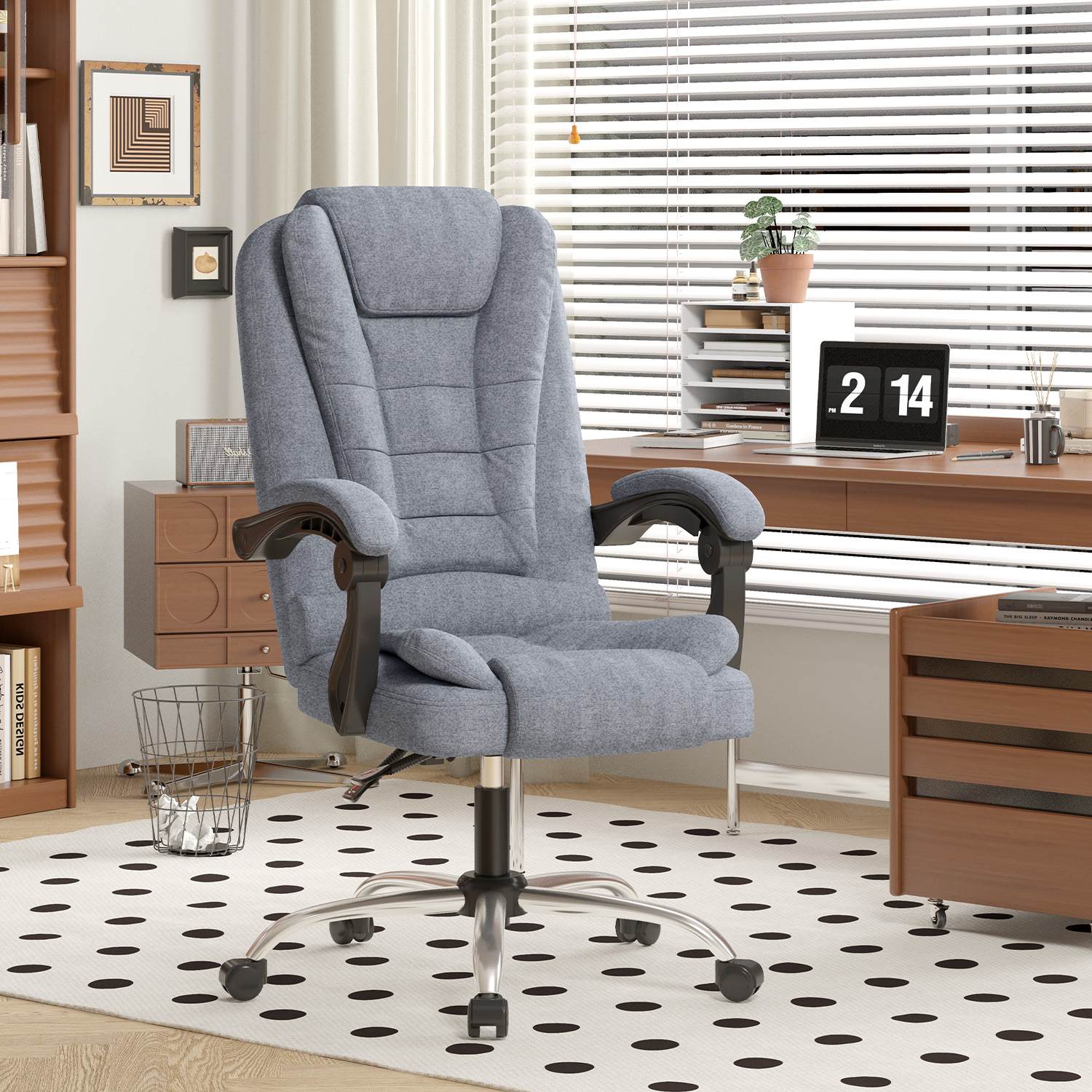 Chaise de bureau ergonomique en cuir de haute qualité avec fonction inclinable pour le bureau à domicile