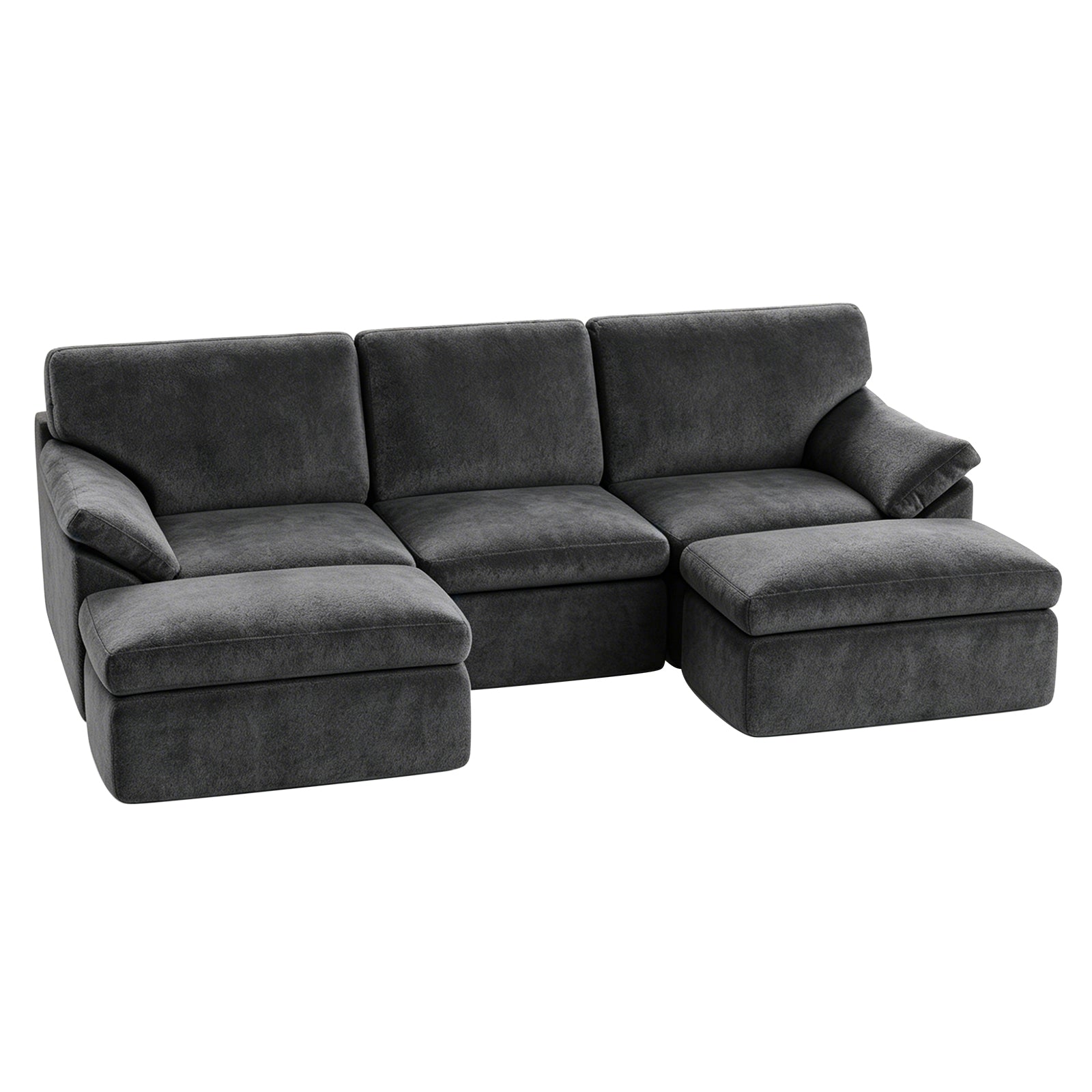 Canapé D'angle en U 5 places, Canapé Modulable Cloud Comfy, Combinaison Libre