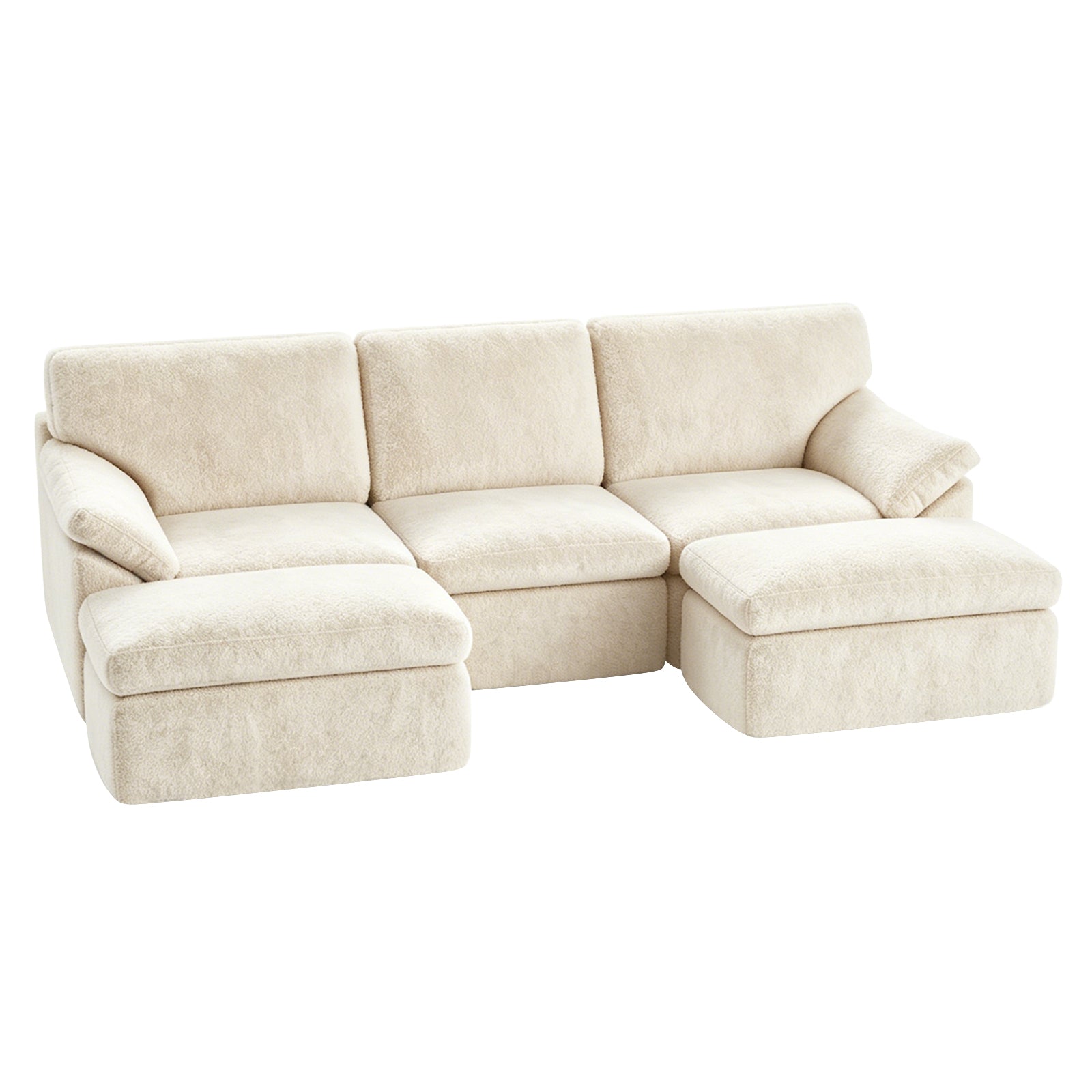 Canapé D'angle en U 5 places, Canapé Modulable Cloud Comfy, Combinaison Libre