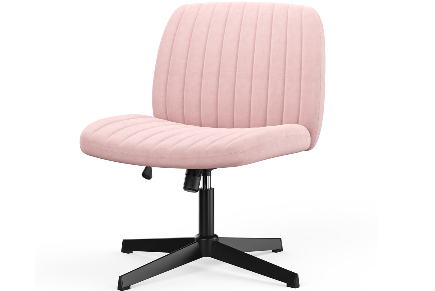 Chaise de Bureau Ergonomique à Pieds Croisés Chaise de Bureau Large Sans Bras avec Support Dorsal pour la Maison, le Bureau et la Chambre à Coucher