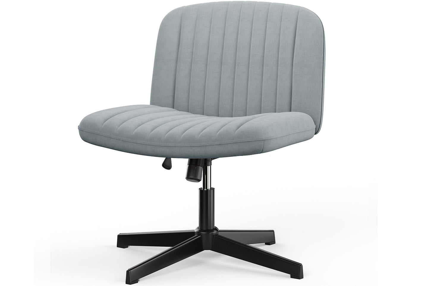 Chaise de Bureau Ergonomique à Pieds Croisés Chaise de Bureau Large Sans Bras avec Support Dorsal pour la Maison, le Bureau et la Chambre à Coucher